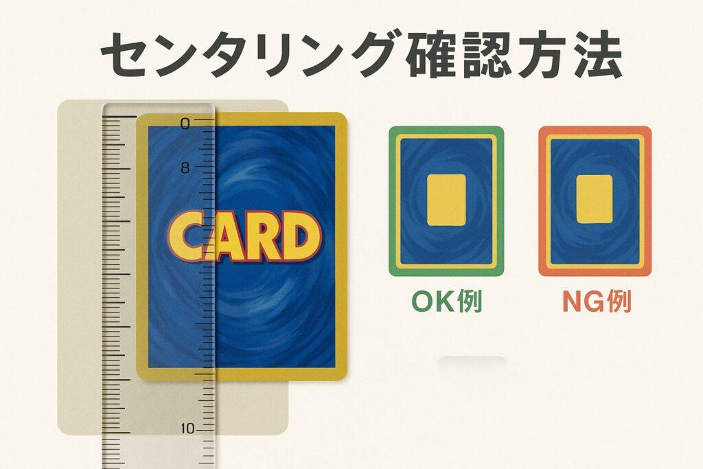センタリングを定規で測る方法のイメージ画像